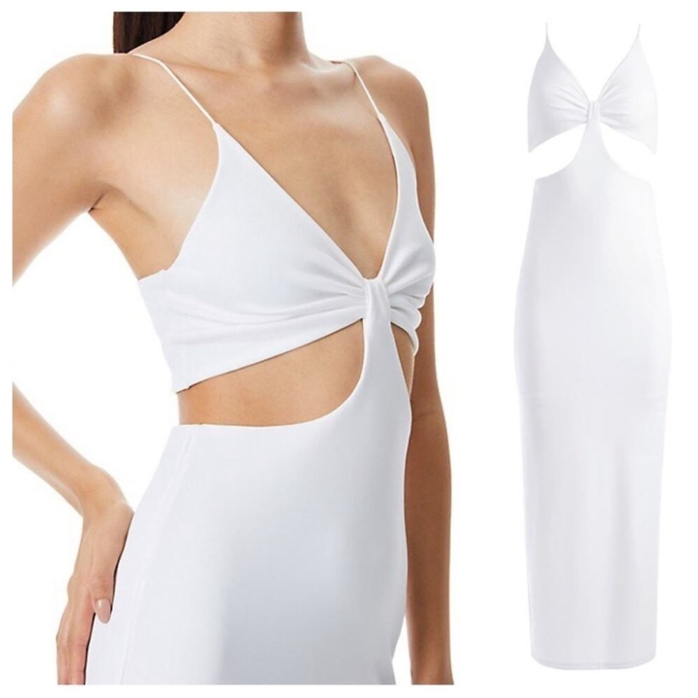 Alice + Olivia Havana Cutout Maxi Dress in White - Picture 2 of 13